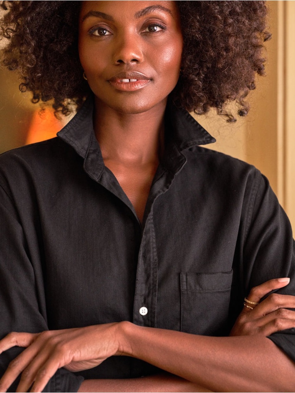 Frank & Eileen Rory Black Famous Denim Button Down Maxi Shirt Dress XXS - Picture 3 of 7